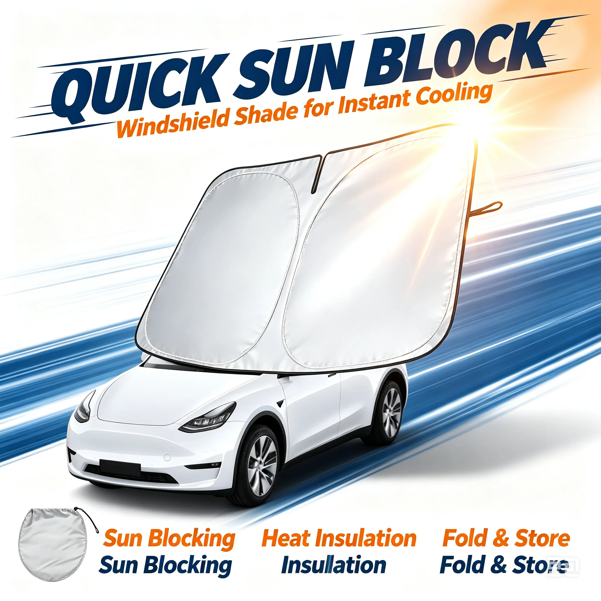 Car Sunshade Windshield Umbrella Foldable - Araba Güneşliği UV Yansıma Önleyici Ön