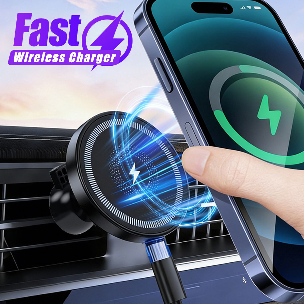 Magnetic Phone Holder For Car Vent - Manyetik Kablosuz Araç Şarj Cihazı Havalandırma