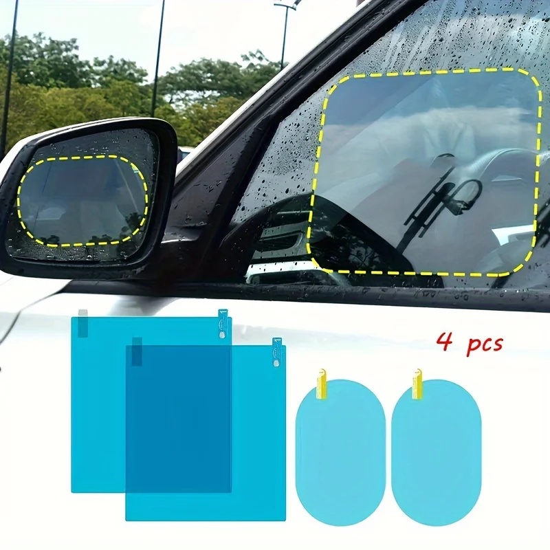 Anti Glare Car Rearview Mirror Film - 4 adet Araba Dikiz Aynası Koruyucu