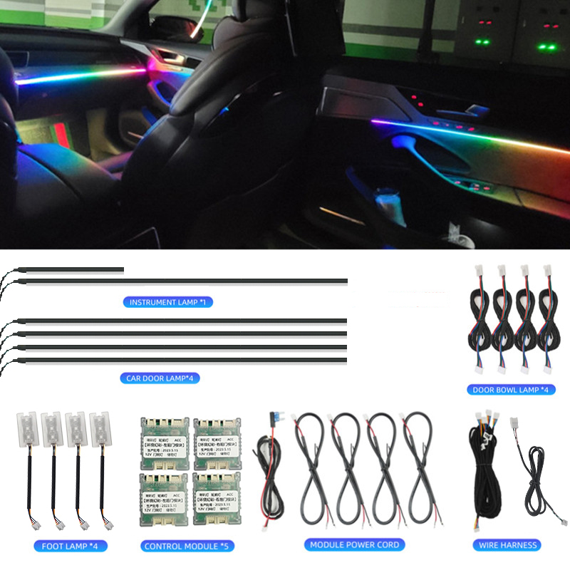 Led Ambient Interior Car Lights App Control - LED Araç İçi Ambiyans Aydınlatması 64