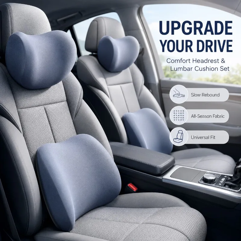 Araba Boyun Yastığı Koruyucu H - Memory Foam Car Neck Pillow Lumbar Support incelemesi ve fiyatı