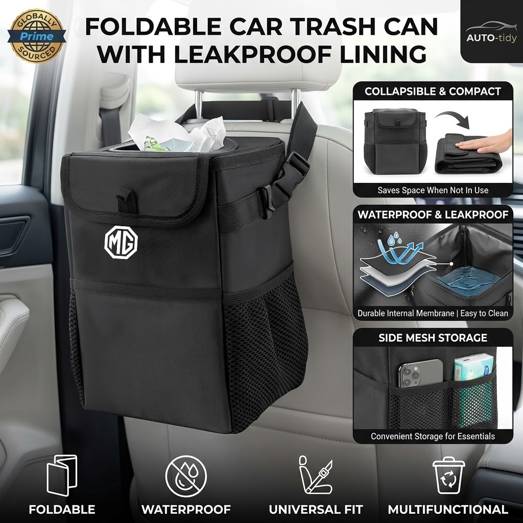 Katlanabilir, taşınabilir, sız - Waterproof Car Trash Can With Lid incelemesi ve fiyatı