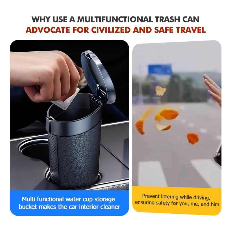 Araba çöp kutusu dayanıklı su  - Waterproof Car Trash Can With Lid incelemesi ve fiyatı