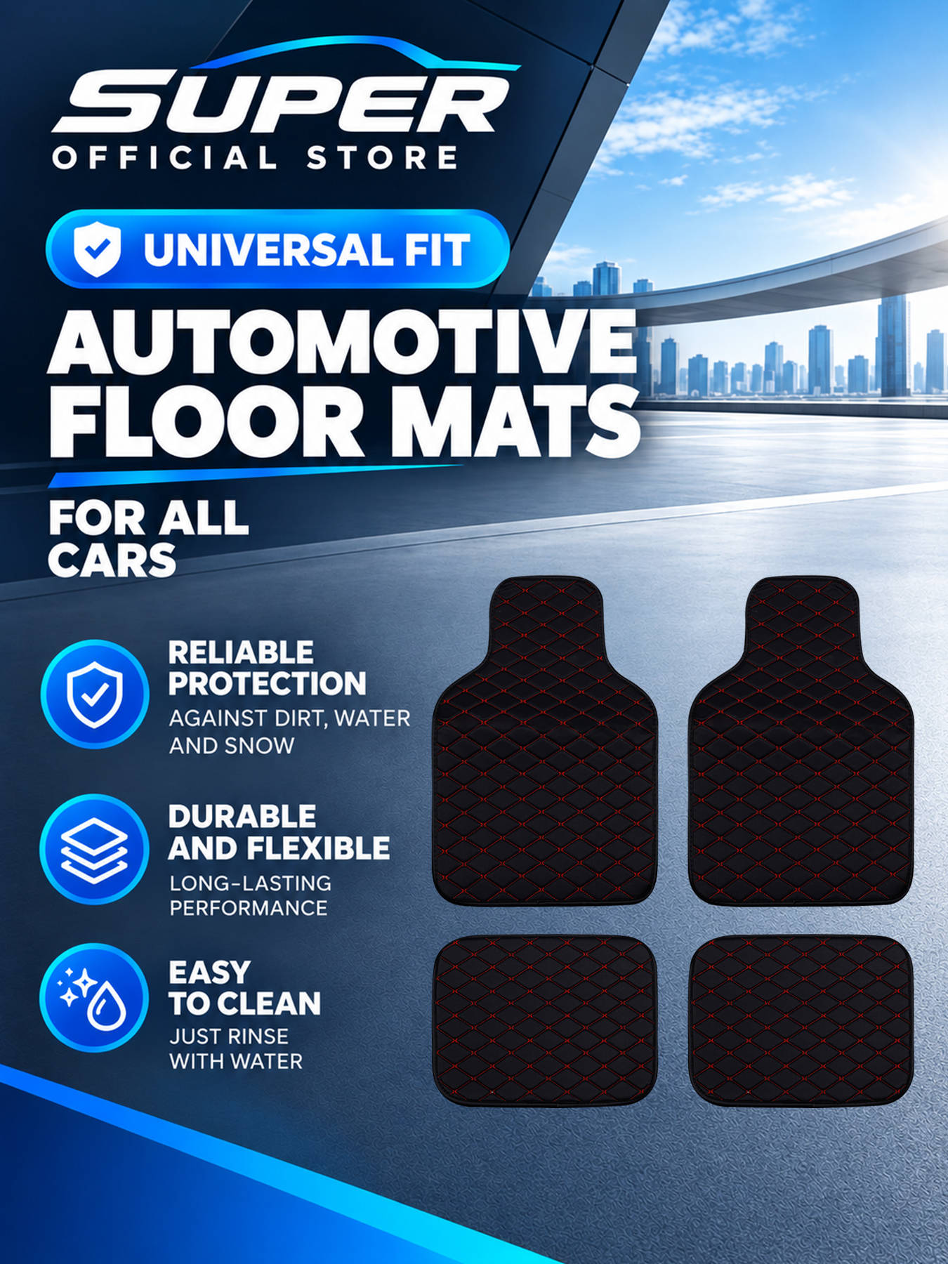 Tam Set Otomobil Paspasları, E - Car Floor Mats Universal Waterproof Leather incelemesi ve fiyatı