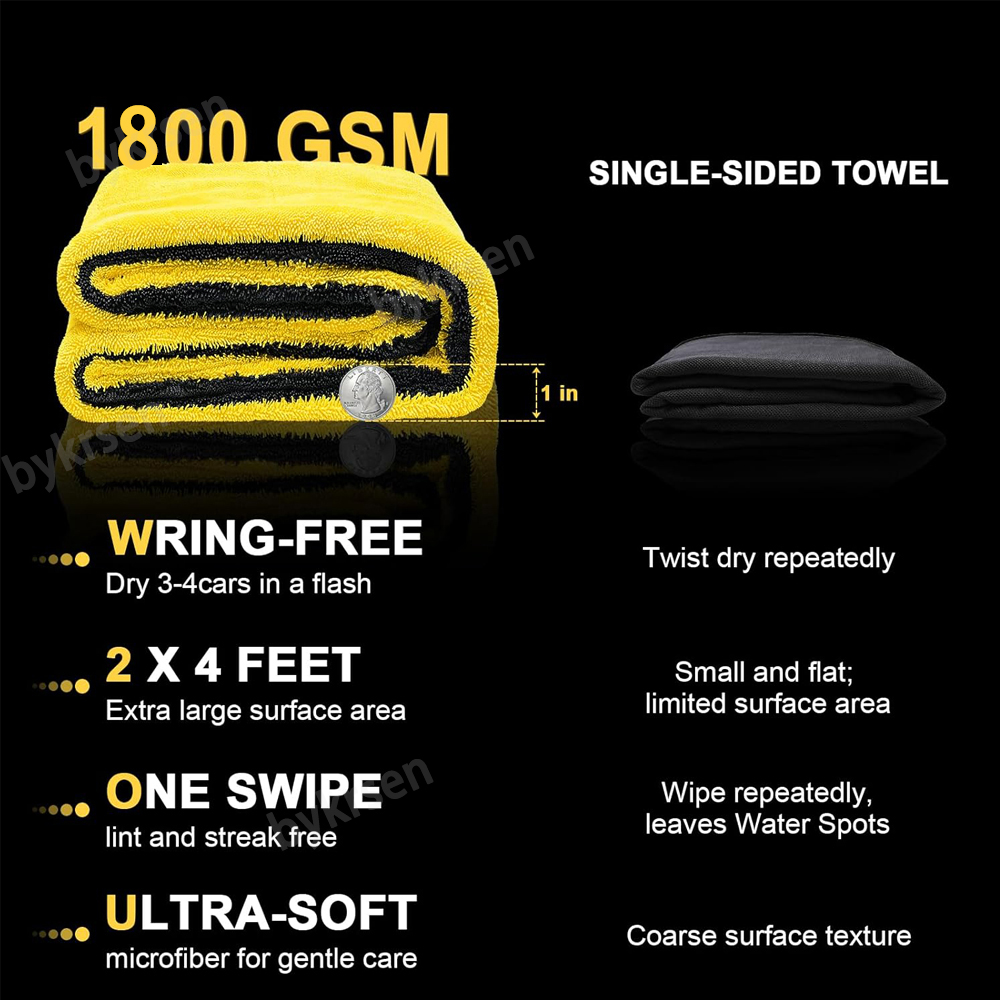 1800GSM Büyük Boy Mikrofiber A - Microfiber Car Drying Towel Super Absorbent incelemesi ve fiyatı